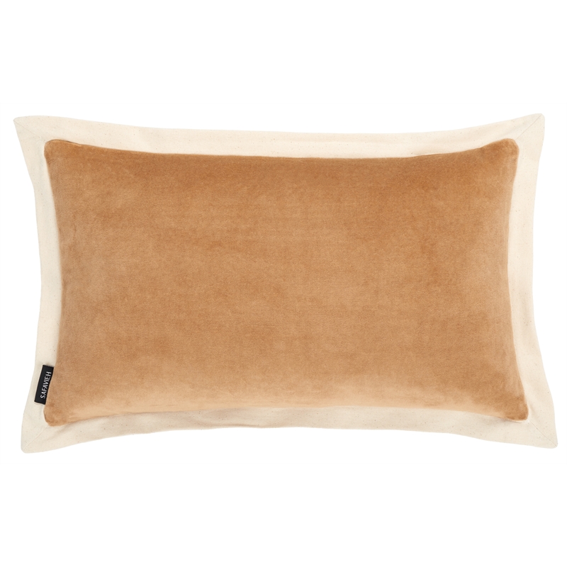 Safavieh Jordy Cotton Lumbar Pillow in Camel / Natural