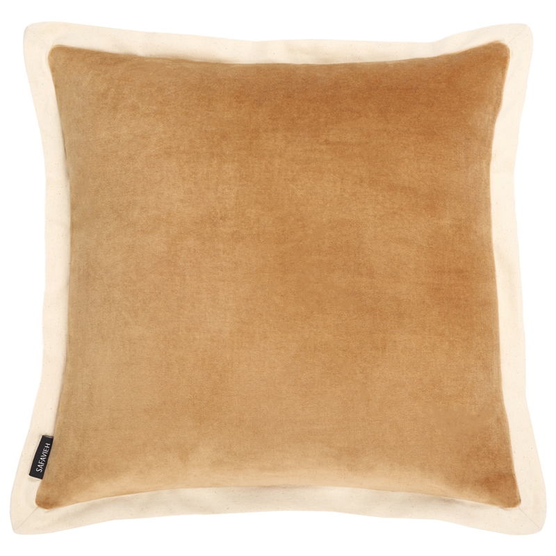 Safavieh Jordy Cotton Pillow in Camel / Natural