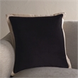 Safavieh Jordy Cotton Pillow in Black / Natural