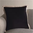 Safavieh Jordy Cotton Pillow in Black / Natural