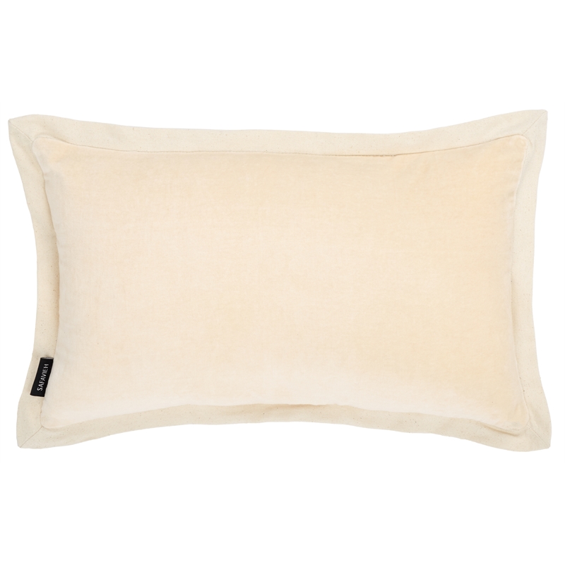 Safavieh Jordy Cotton Lumbar Pillow in Ivory / Natural