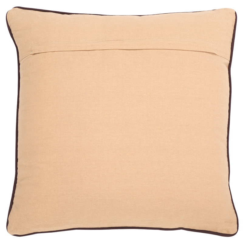 Safavieh Dani Cotton Pillow in Taupe / Brown