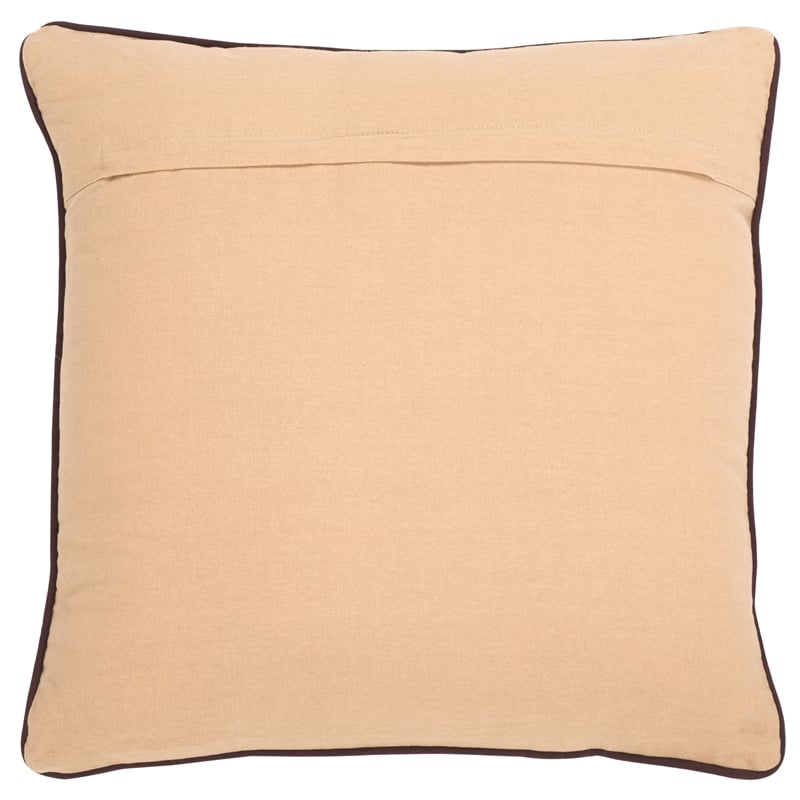 Safavieh Dani Cotton Pillow in Taupe / Brown