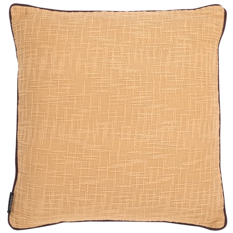 Safavieh Dani Cotton Pillow in Taupe / Brown