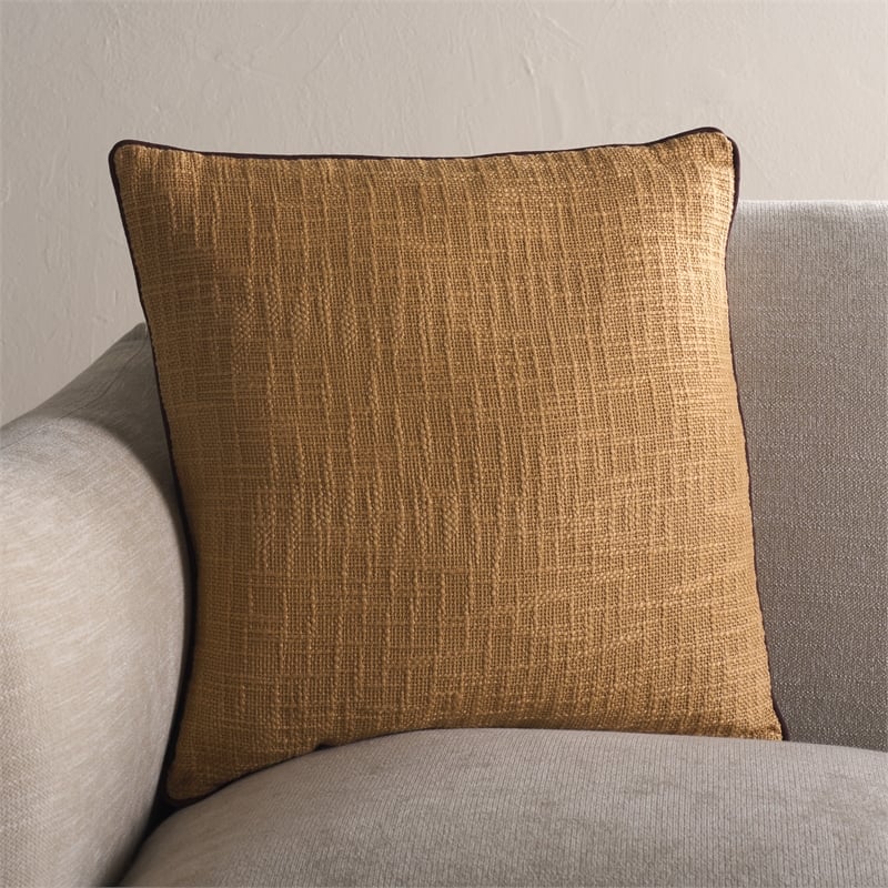 Safavieh Dani Cotton Pillow in Taupe / Brown