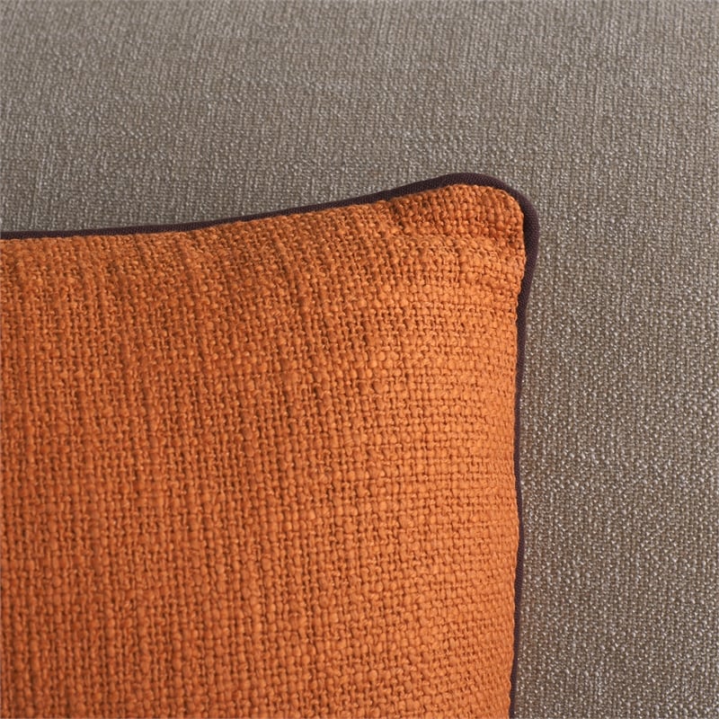 Safavieh Dani Cotton Lumbar Pillow  in Rust / Brown