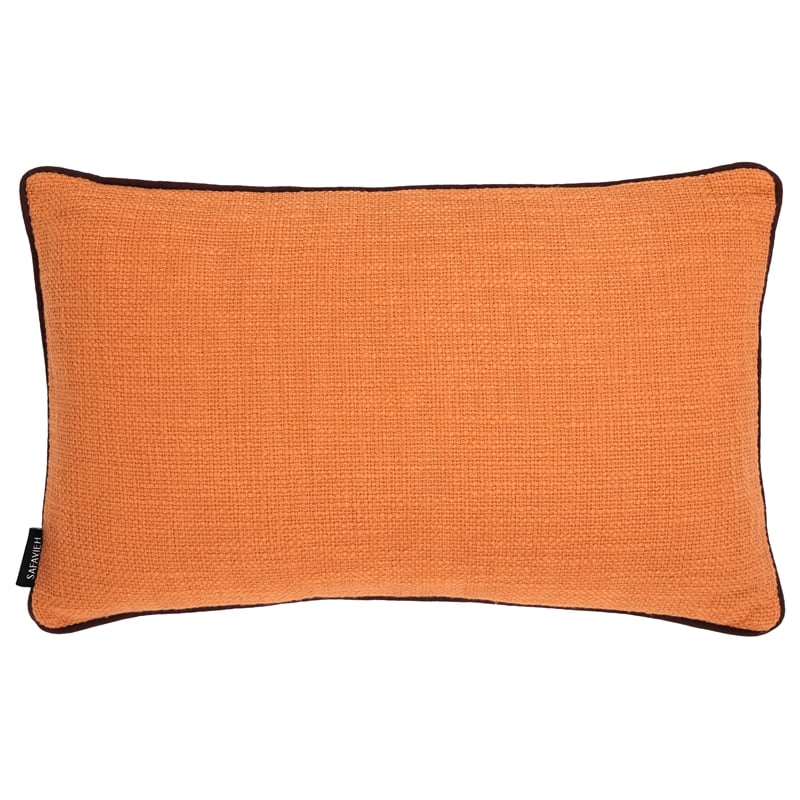 Safavieh Dani Cotton Lumbar Pillow  in Rust / Brown