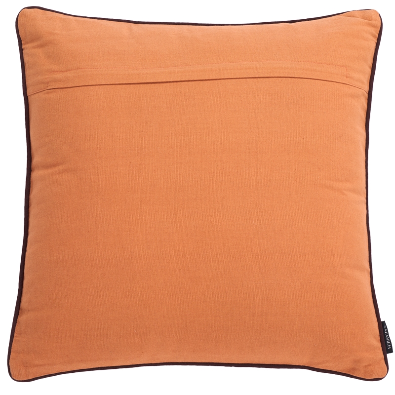 Safavieh Dani Cotton Pillow in Rust / Brown