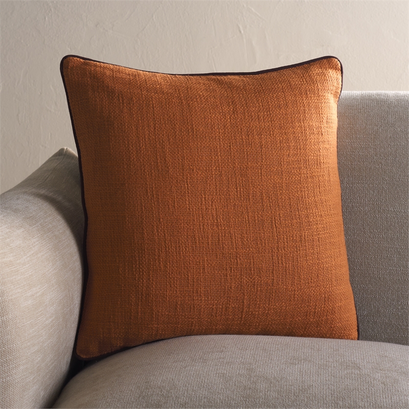 Safavieh Dani Cotton Pillow in Rust / Brown