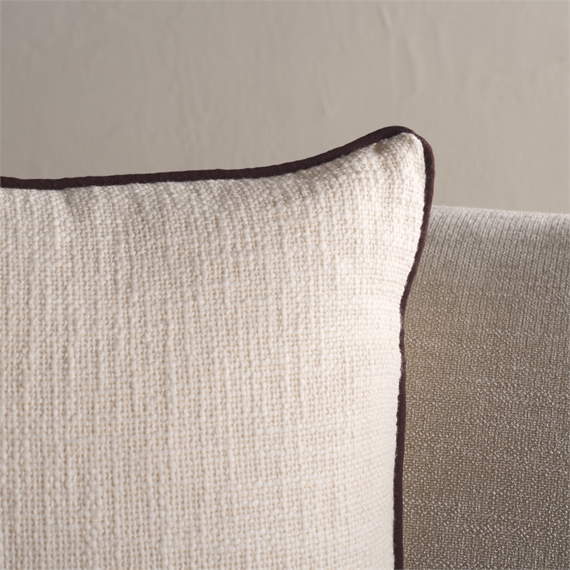 Safavieh Dani Cotton Pillow  in Ivory / Brown