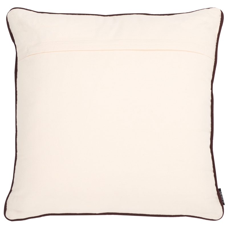 Safavieh Dani Cotton Pillow  in Ivory / Brown