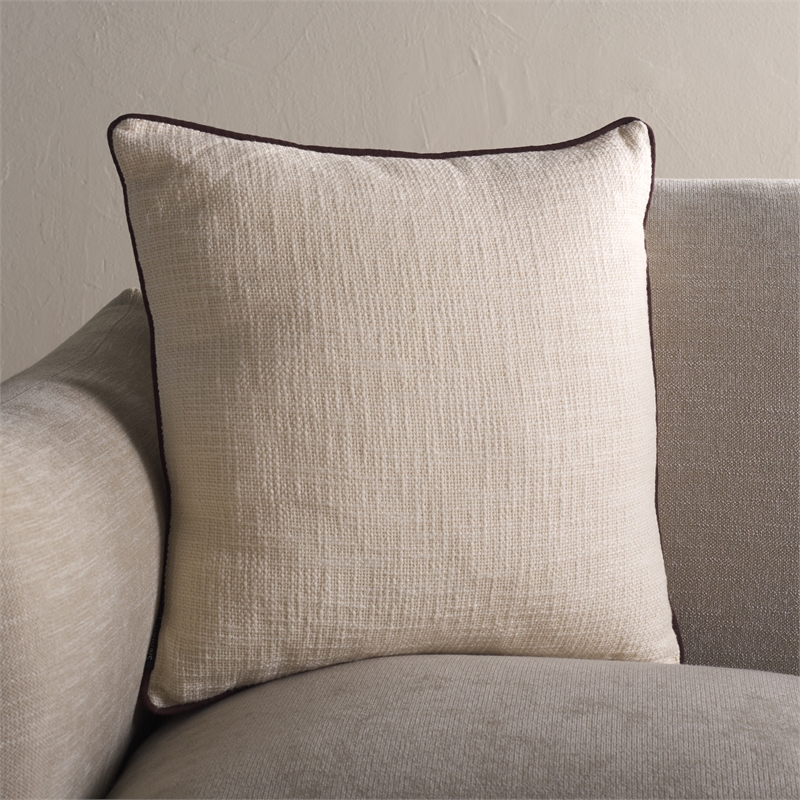 Safavieh Dani Cotton Pillow  in Ivory / Brown