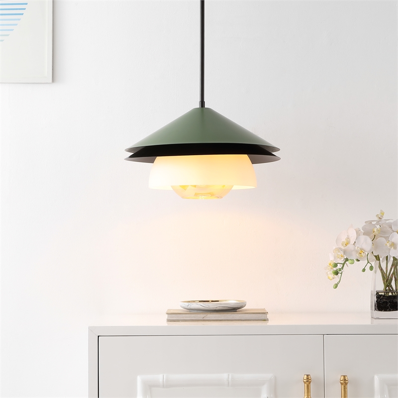 Safavieh Jalen Glass/Metal Pendant in Green
