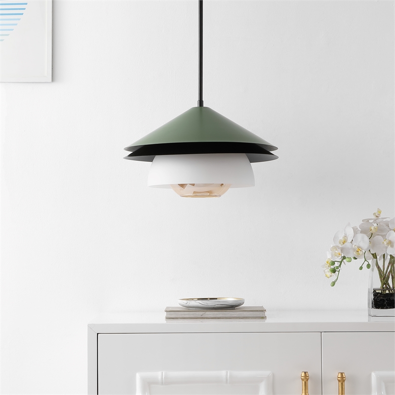 Safavieh Jalen Glass/Metal Pendant in Green