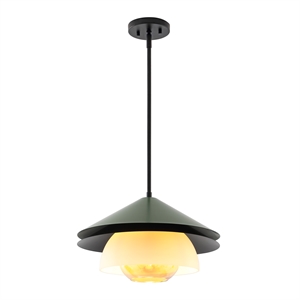 Safavieh Jalen Glass/Metal Pendant in Green