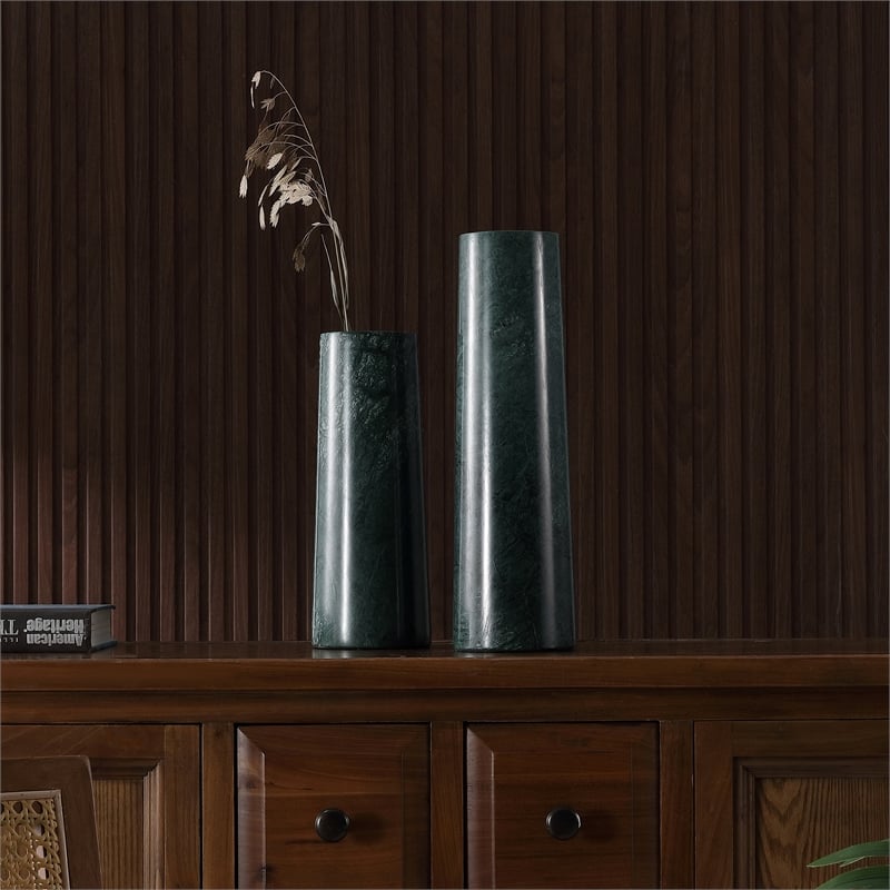 Safavieh Valto Marble Vase Set Of 2 in Green