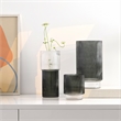 Safavieh Zinc Fluted Glass Vase Set 3 in Gray
