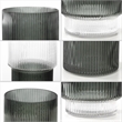 Safavieh Zinc Fluted Glass Vase Set 3 in Gray