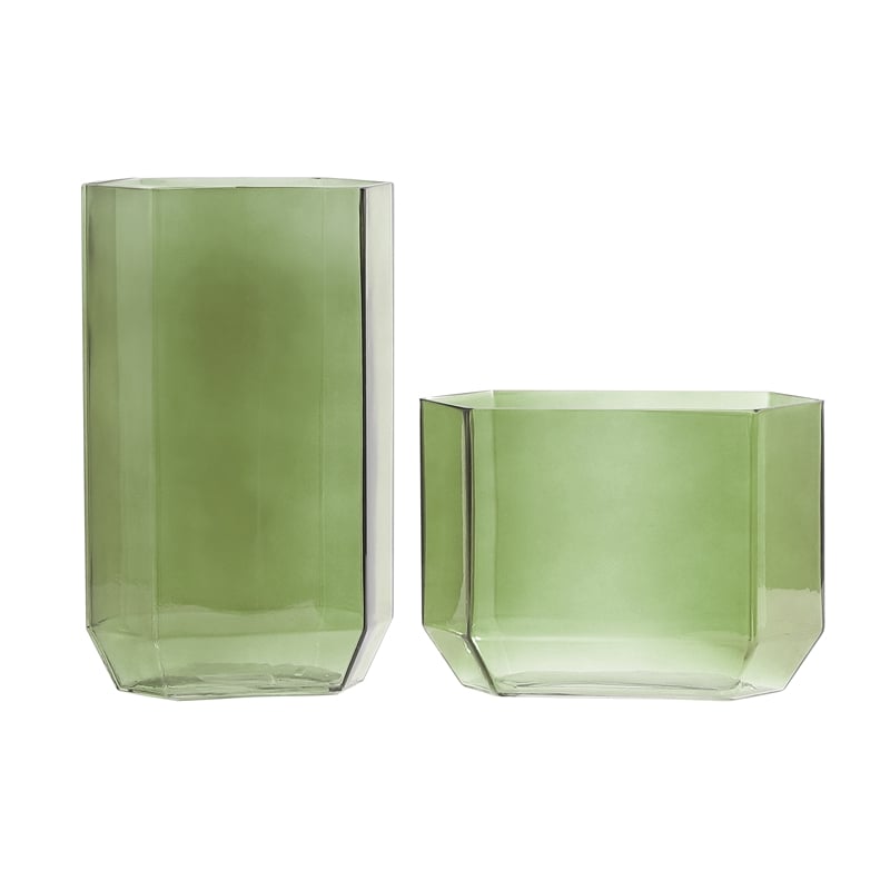 Safavieh Noreno  Glass Vase Set 2 in Green Tint