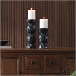 Safavieh Rhodes Marble Candle Holder Set Of 2 in Black