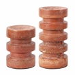 Safavieh Capri Marble Candle Holder Set Of 2 in Orange/Rust