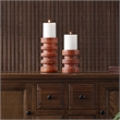 Safavieh Capri Marble Candle Holder Set Of 2 in Orange/Rust