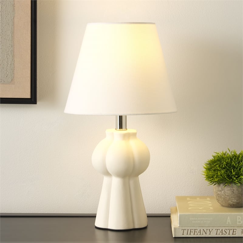 Safavieh Tolia Ceramic 17.75 Inch Table Lamp in Off White