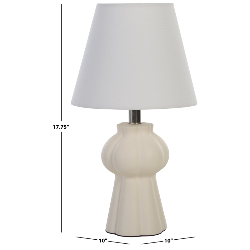 Safavieh Tolia Ceramic 17.75 Inch Table Lamp in Off White