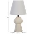 Safavieh Tolia Ceramic 17.75 Inch Table Lamp in Off White