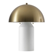 Safavieh Jove Iron Table Lamp in White / Brass