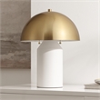 Safavieh Jove Iron Table Lamp in White / Brass