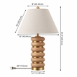 Safavieh Selene Resin and Metal Table Lamp in Light Brown / Brass