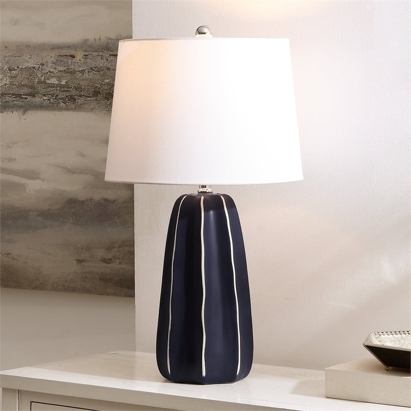 Safavieh Jude Ceramic Table Lamp in Navy