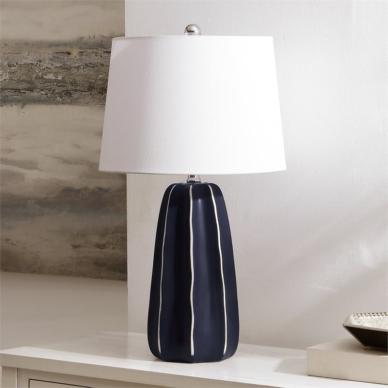 Safavieh Jude Ceramic Table Lamp in Navy