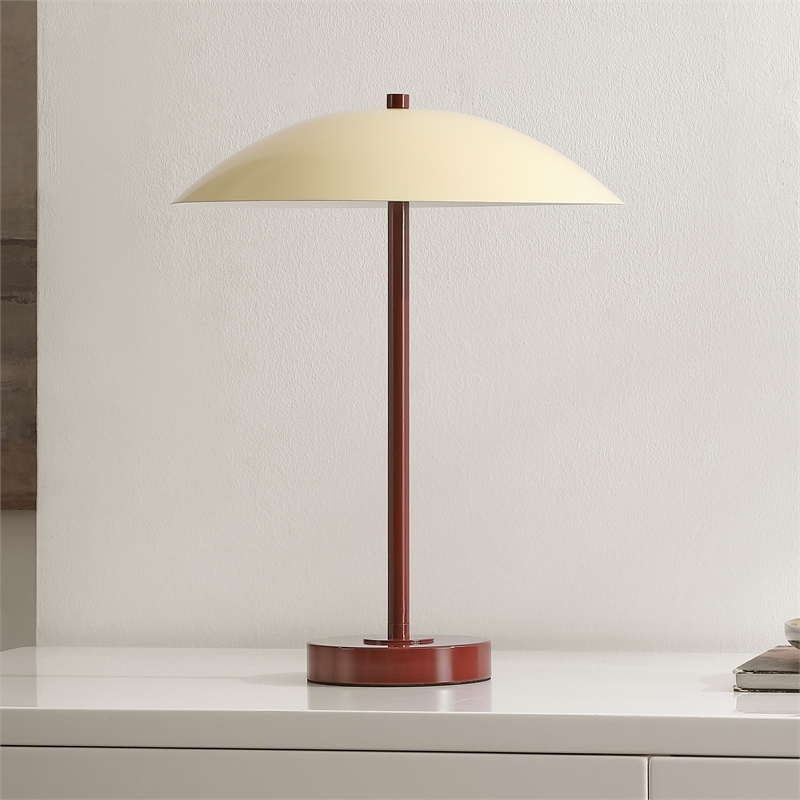 Safavieh Stassi Metal Table Lamp in Red / Cream