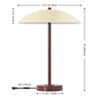 Safavieh Stassi Metal Table Lamp in Red / Cream