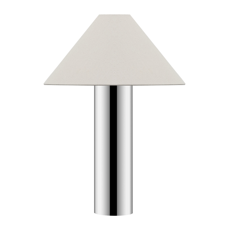 Safavieh Cheri Metal Table Lamp  in Chrome / White