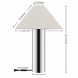 Safavieh Cheri Metal Table Lamp  in Chrome / White