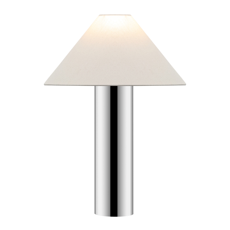 Safavieh Cheri Metal Table Lamp  in Chrome / White