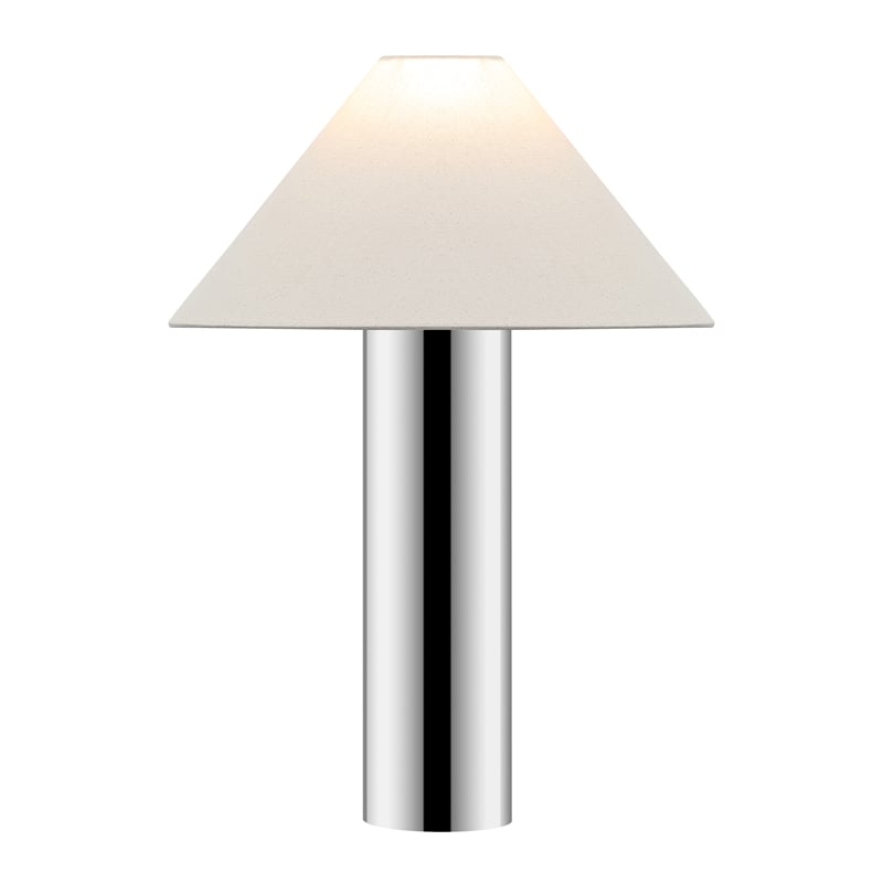 Safavieh Cheri Metal Table Lamp  in Chrome / White