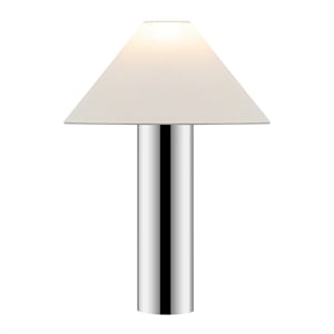 Safavieh Cheri Metal Table Lamp  in Chrome / White