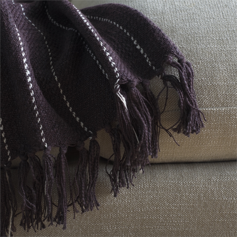 Safavieh Sloane Cotton Throw in Gray / White