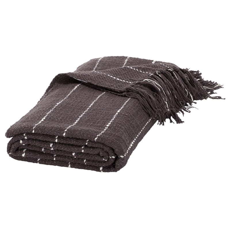 Safavieh Sloane Cotton Throw in Gray / White