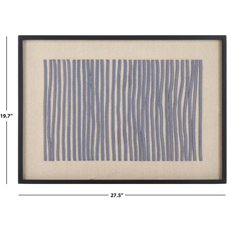 Safavieh Kai Wood Framed Embroidery Art in Black