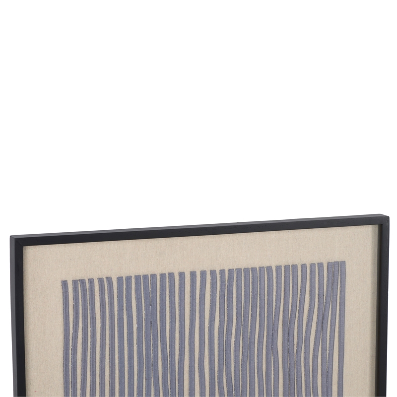 Safavieh Kai Wood Framed Embroidery Art in Black