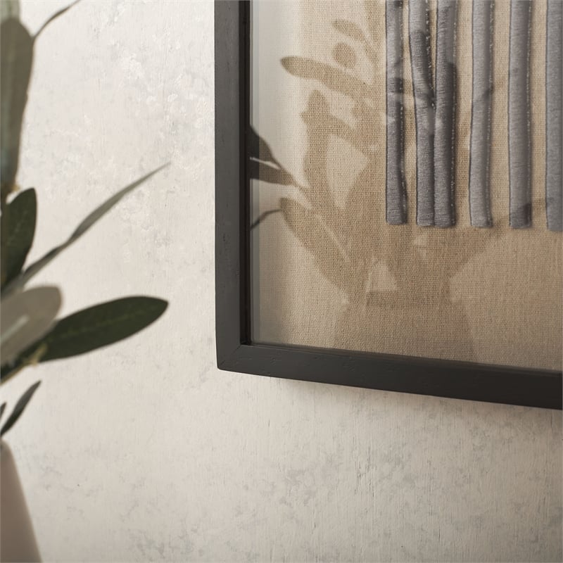 Safavieh Kai Wood Framed Embroidery Art in Black