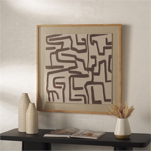 Safavieh Tar Wood Textile Wall Art in Natural