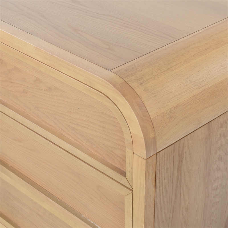 Safavieh Dinah 6 Drawer Wood Dresser in Natural