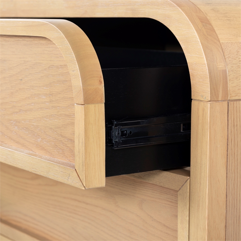 Safavieh Dinah 6 Drawer Wood Dresser in Natural