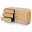 Safavieh Dinah 6 Drawer Wood Dresser in Natural